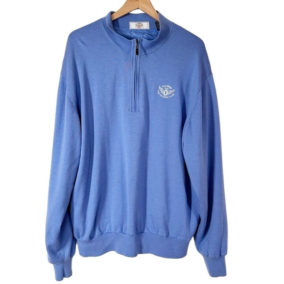 US Open The Olympic Club 1/4 Zip Sweater Light Blue Size XL - Picture 1 of 7